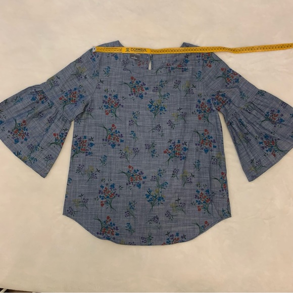 Van Heusen 3/4 sleeve denim looking top - Picture 4 of 7